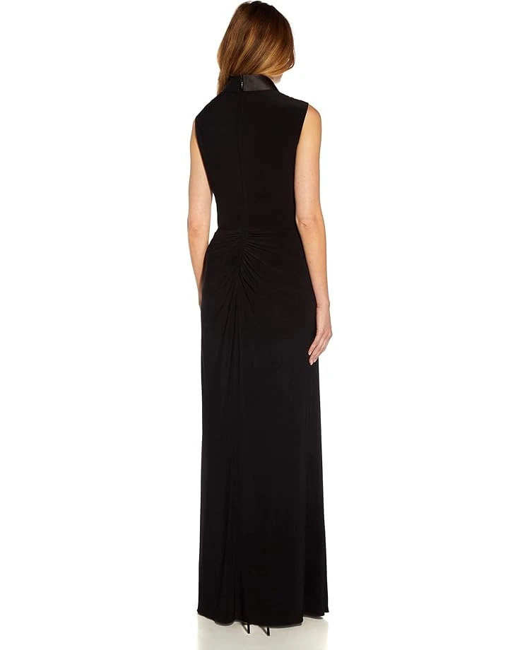 Adrianna Papell Sleeveless Twist Front Stretch Jersey Tuxedo Gown | Dresses 2 Adrianna Papell Sleeveless Twist Front Stretch Jersey Tuxedo Gown | Dresses - Image 2