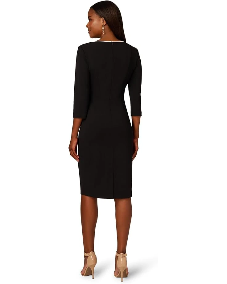 Adrianna Papell Piping Tie Front Midi Dress | Dresses 2 Adrianna Papell Piping Tie Front Midi Dress | Dresses - Image 2