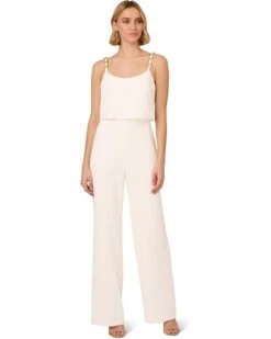 Adrianna Papell Crepe Chain Strap Jumpsuit | Dresses