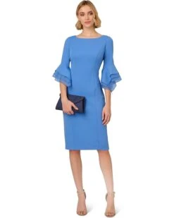 Adrianna Papell Knit Crepe Tiered Sleeve Dress | Dresses -Elegant Dress Line 610mhRyunUL. AC SR736920