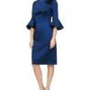 Alex Evenings Short Sheath Dress w/Shoulder Floral Detail & Bell Sleeves | Dresses