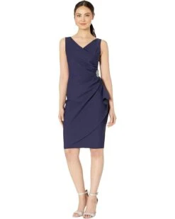 Alex Evenings Short Slimming Dress with Side Ruched Skirt | Dresses 12 Alex Evenings Short Slimming Dress with Side Ruched Skirt | Dresses -Elegant Dress Line 614ZKMc3JOL. AC SR736920