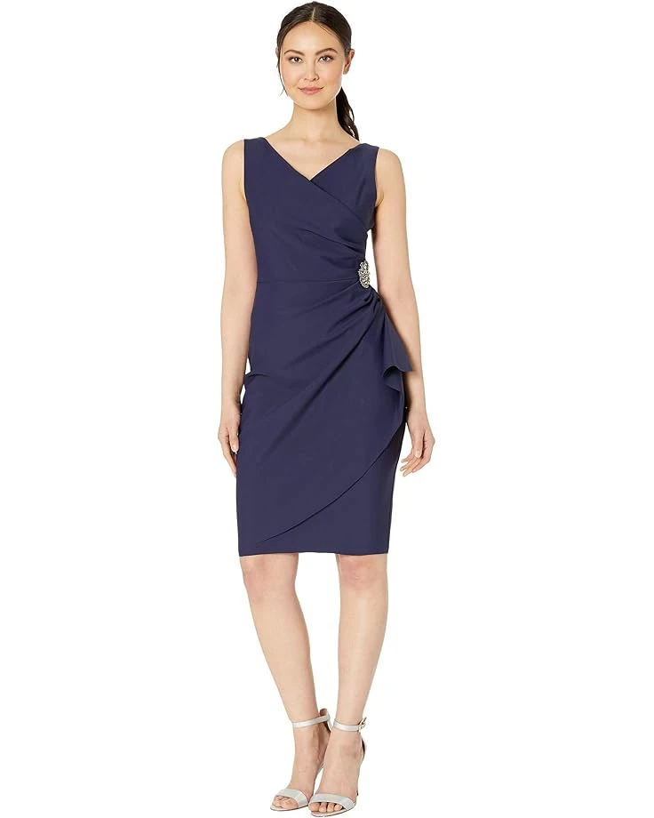 Alex Evenings Short Slimming Dress with Side Ruched Skirt | Dresses 6 Alex Evenings Short Slimming Dress with Side Ruched Skirt | Dresses - Image 6