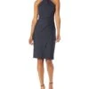 Alex Evenings Short Slimming Dress with Keyhole Cut Out Halter Neckline | Dresses