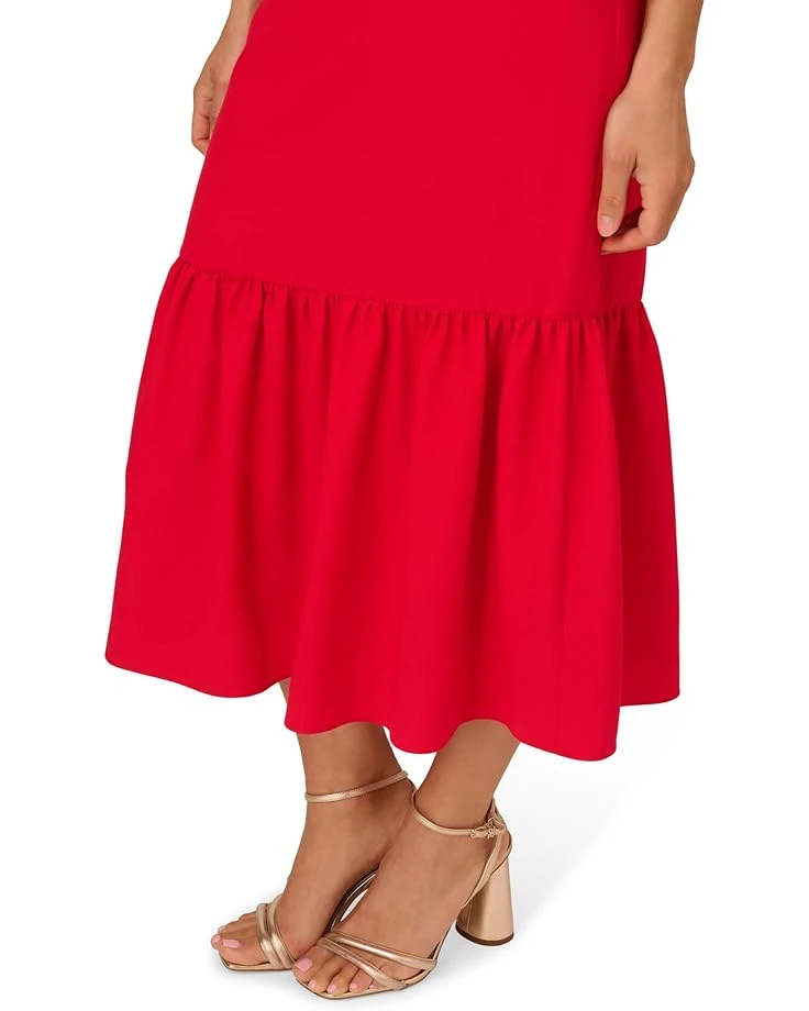 Adrianna Papell Puff Sleeve Midi Dress | Dresses 3 Adrianna Papell Puff Sleeve Midi Dress | Dresses - Image 3