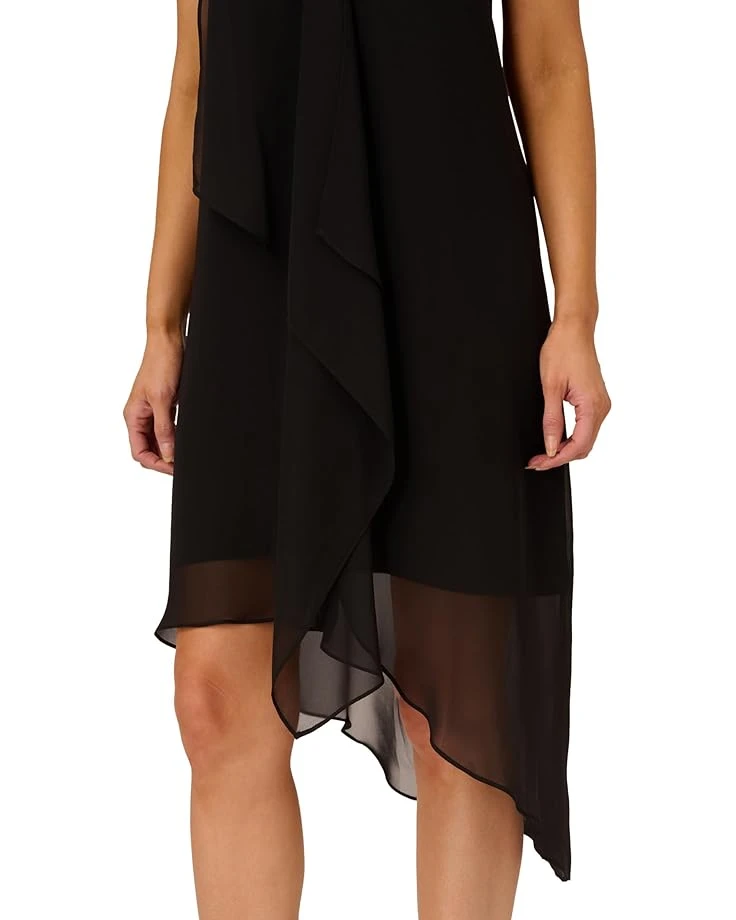 Adrianna Papell Stretch Jersey and Chiffon Fly Away Dress | Dresses 4 Adrianna Papell Stretch Jersey and Chiffon Fly Away Dress | Dresses - Image 4