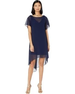 Adrianna Papell Chiffon Overlay Sheath Dress | Dresses