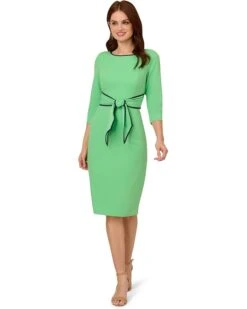 Adrianna Papell Tipped Crepe Tie Dress | Dresses