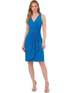 Adrianna Papell Side Draped Stretch Jersey Dress | Dresses