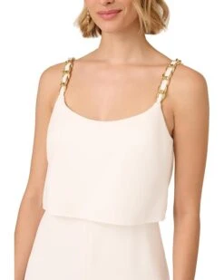 Adrianna Papell Crepe Chain Strap Jumpsuit | Dresses -Elegant Dress Line 61PQjQO2L. AC SR736920