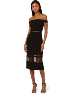 Adrianna Papell Knit Crepe Midi Dress | Dresses