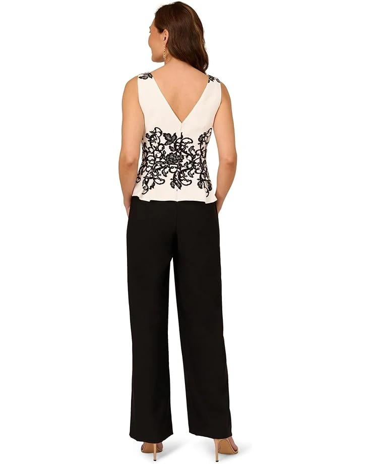 Adrianna Papell Scroll Lace Jumptsuit | Pants 2 Adrianna Papell Scroll Lace Jumptsuit | Pants - Image 2