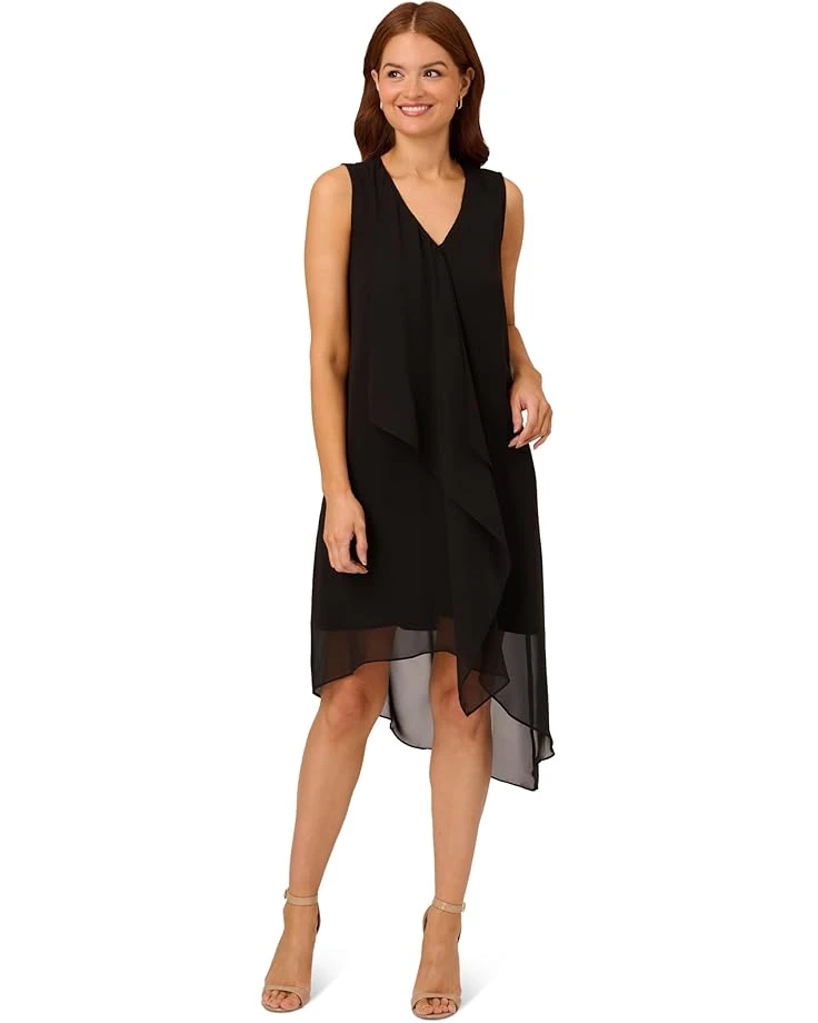 Adrianna Papell Stretch Jersey and Chiffon Fly Away Dress | Dresses 1 Adrianna Papell Stretch Jersey and Chiffon Fly Away Dress | Dresses