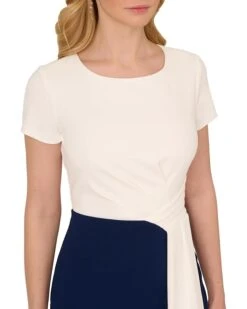 Adrianna Papell Color-Block Draped Short Dress | Dresses -Elegant Dress Line 61iGwCNDW1L. AC SR736920