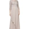 Alex Evenings Long Sequins Lace Empire Waist Dress | Dresses
