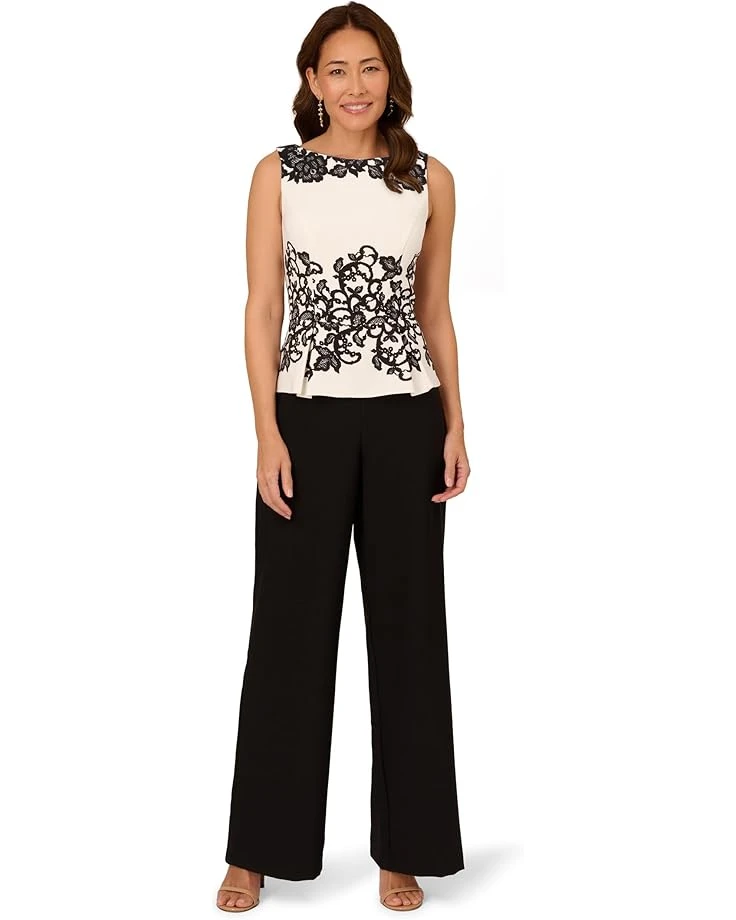 Adrianna Papell Scroll Lace Jumptsuit | Pants 1 Adrianna Papell Scroll Lace Jumptsuit | Pants