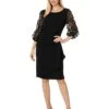 Alex Evenings Short Metallic Knit Sheath Dress | Dresses