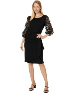 Alex Evenings Short Metallic Knit Sheath Dress | Dresses