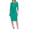 Adrianna Papell Knit Crepe Tie Waist Sheath | Dresses
