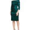 Alex Evenings Short Off The Shoulder Taffeta Dress with Ruched Waist Detail | Dresses