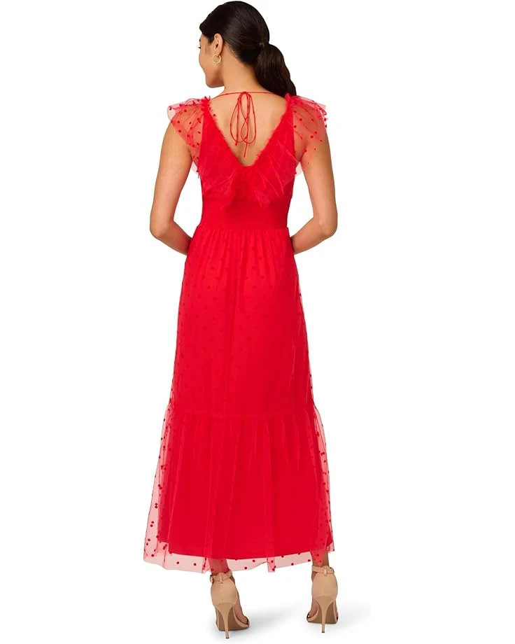 Adrianna Papell Dot Tulle Ruffle Dress | Dresses 2 Adrianna Papell Dot Tulle Ruffle Dress | Dresses - Image 2