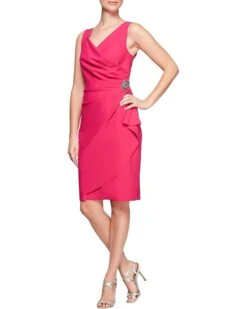 Alex Evenings Short Slimming Dress with Side Ruched Skirt | Dresses 9 Alex Evenings Short Slimming Dress with Side Ruched Skirt | Dresses -Elegant Dress Line 61zGT9ffalS. AC SR736920