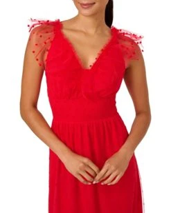 Adrianna Papell Dot Tulle Ruffle Dress | Dresses 5 Adrianna Papell Dot Tulle Ruffle Dress | Dresses -Elegant Dress Line 7155L02FwXL. AC SR736920