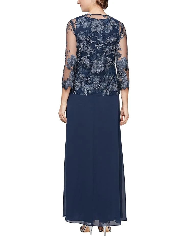 Alex Evenings Long Embroidered Jacket Dress | Dresses 2 Alex Evenings Long Embroidered Jacket Dress | Dresses - Image 2
