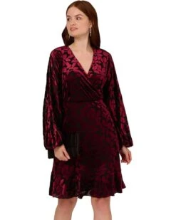 Adrianna Papell Velvet Burnout Short Dress | Dresses