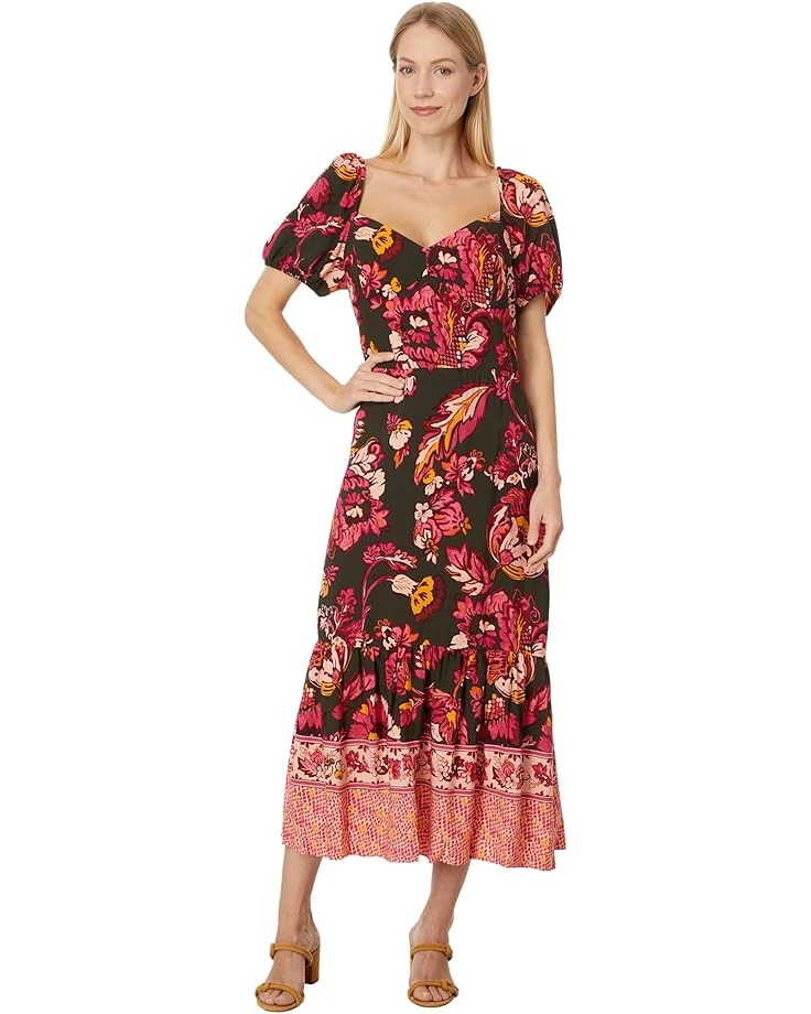 Adrianna Papell Printed Puff Sleeve Midi Dress | Dresses 1 Adrianna Papell Printed Puff Sleeve Midi Dress | Dresses