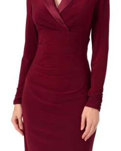 Adrianna Papell Stretch Jersey Tuxedo Cocktail Dress with Shawl Collar | Dresses -Elegant Dress Line 71MsOlJghIL. AC SR736920