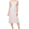 Alex Evenings Short Embroidered Dress with Godet Hem | Dresses
