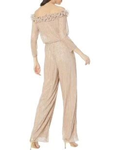 Adrianna Papell Metallic Rosette Jumpsuit | Jumpsuits & Rompers -Elegant Dress Line 71RHreny6zL. AC SR736920