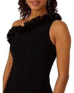 Adrianna Papell Ruffled Neckline Pintuck Dress | Dresses -Elegant Dress Line 71Y1WX1VL1L. AC SR736920