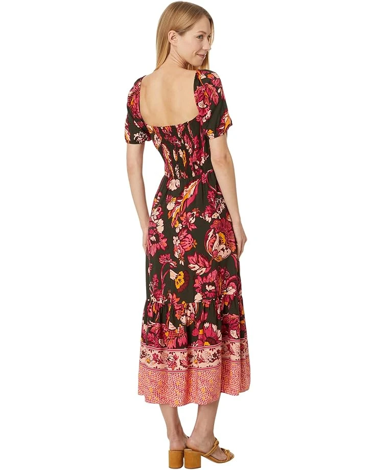 Adrianna Papell Printed Puff Sleeve Midi Dress | Dresses 2 Adrianna Papell Printed Puff Sleeve Midi Dress | Dresses - Image 2