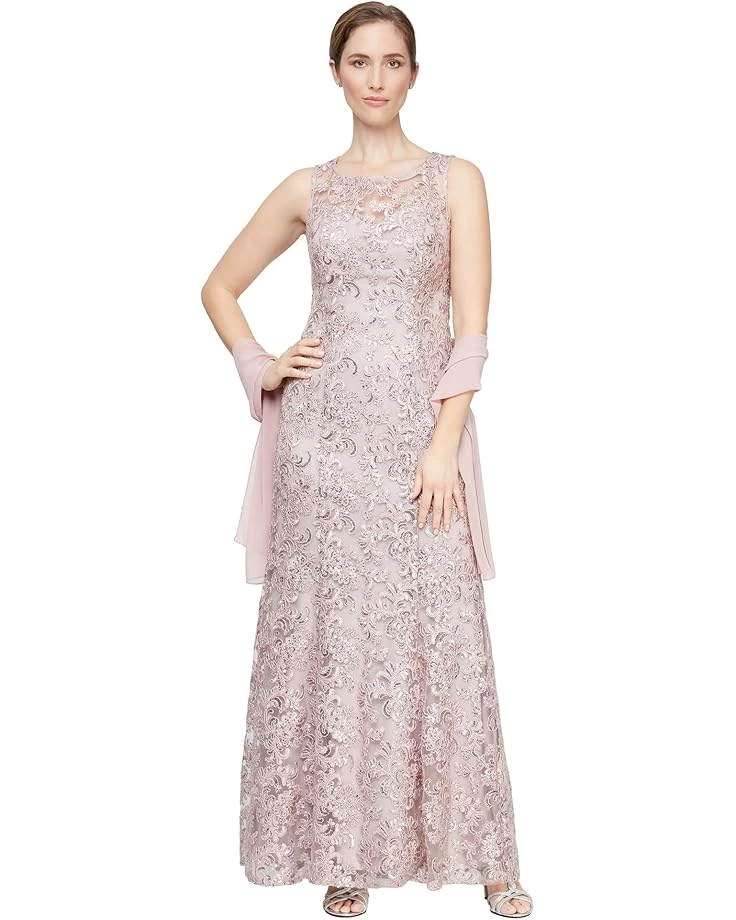 Alex Evenings Long Sleeveless Embroidered Dress | Dresses 1 Alex Evenings Long Sleeveless Embroidered Dress | Dresses
