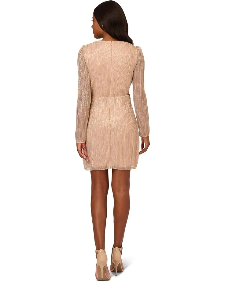 Adrianna Papell Metallic Mesh Draped Dress | Dresses 2 Adrianna Papell Metallic Mesh Draped Dress | Dresses - Image 2