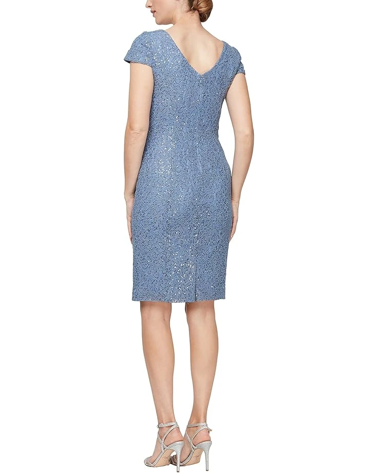 Alex Evenings Short Corded Sheath Dress | Dresses 2 Alex Evenings Short Corded Sheath Dress | Dresses - Image 2