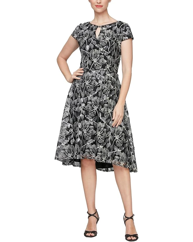 Alex Evenings Short Embroidered A-Line Dress | Dresses 1 Alex Evenings Short Embroidered A-Line Dress | Dresses