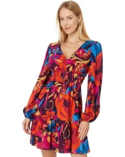 Adrianna Papell Printed Short Flounce Dress | Dresses